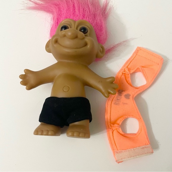 Vintage Russ Troll I Love Biking Pink Hair Doll - Picture 14 of 16